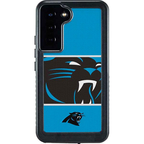 NFL Carolina Panthers Zone Block Galaxy S24 Plus Waterproof Case