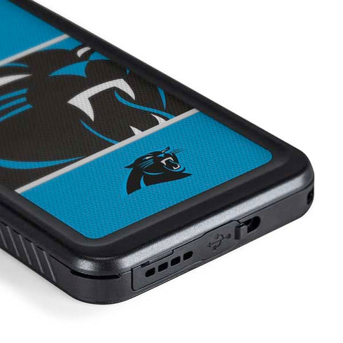 NFL Carolina Panthers Zone Block Galaxy S24 Plus Waterproof Case