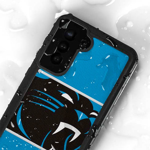 NFL Carolina Panthers Zone Block Galaxy S24 Plus Waterproof Case
