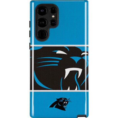 NFL Carolina Panthers Zone Block Galaxy S25 Ultra Impact Case