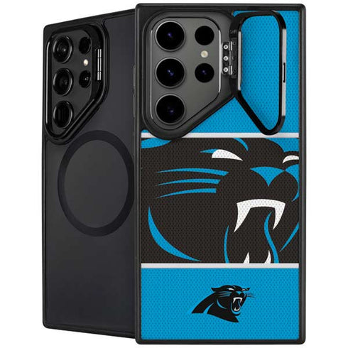 NFL Carolina Panthers Zone Block Galaxy S25 Ultra Kickstand Case