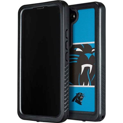 NFL Carolina Panthers Zone Block Galaxy S24 Waterproof Case