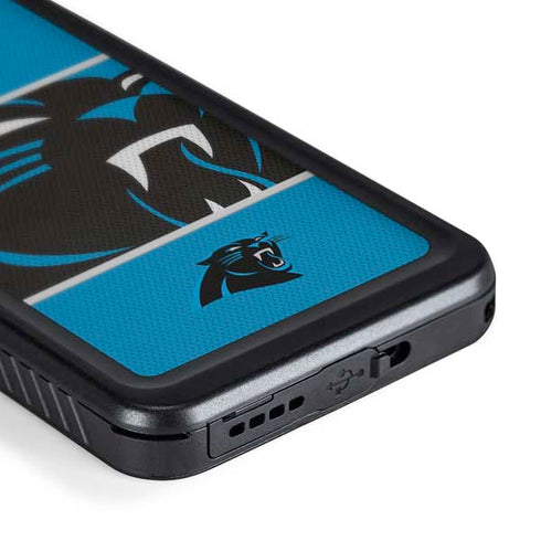 NFL Carolina Panthers Zone Block Galaxy S24 Waterproof Case