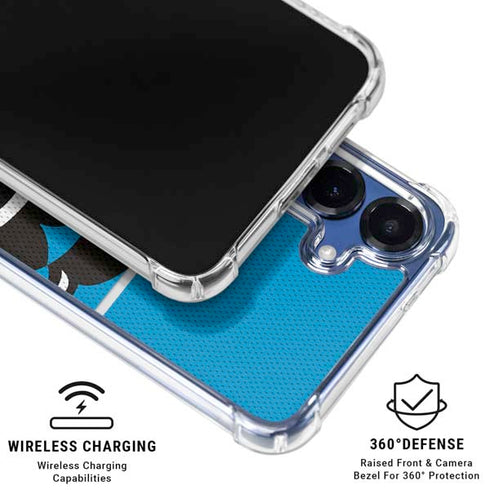NFL Carolina Panthers Zone Block Galaxy S25 Clear Case