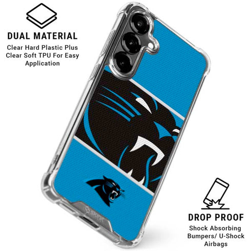 NFL Carolina Panthers Zone Block Galaxy S26 Clear Case