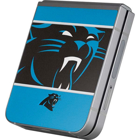 NFL Carolina Panthers Zone Block Galaxy Z Flip6 Skin