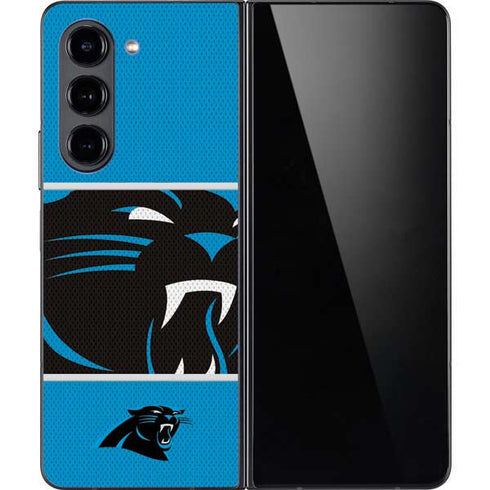 NFL Carolina Panthers Zone Block Galaxy Z Fold5 5G Skin