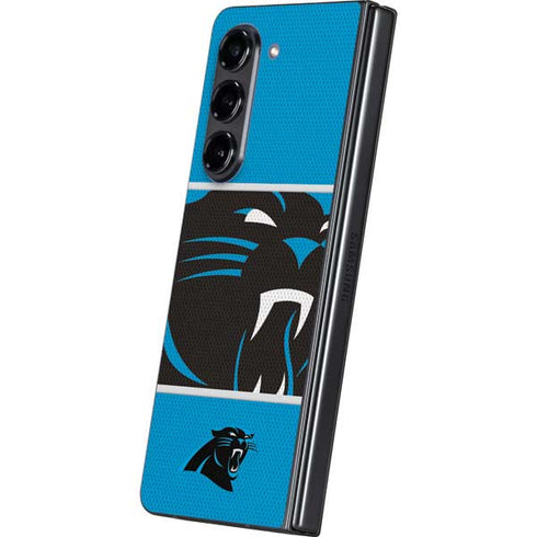 NFL Carolina Panthers Zone Block Galaxy Z Fold5 5G Skin