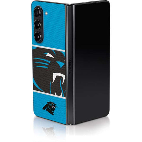NFL Carolina Panthers Zone Block Galaxy Z Fold5 5G Skin