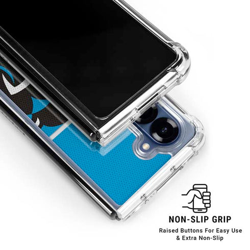 NFL Carolina Panthers Zone Block Galaxy Z Fold6 Clear Case