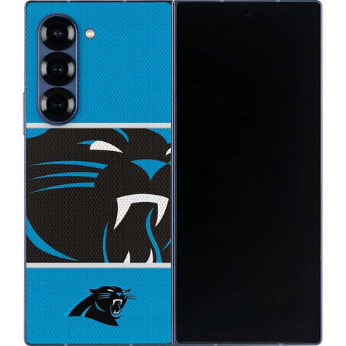 NFL Carolina Panthers Zone Block Galaxy Z Fold6 Skin