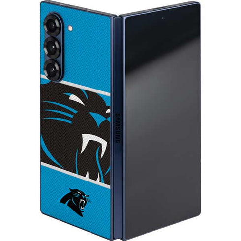 NFL Carolina Panthers Zone Block Galaxy Z Fold6 Skin