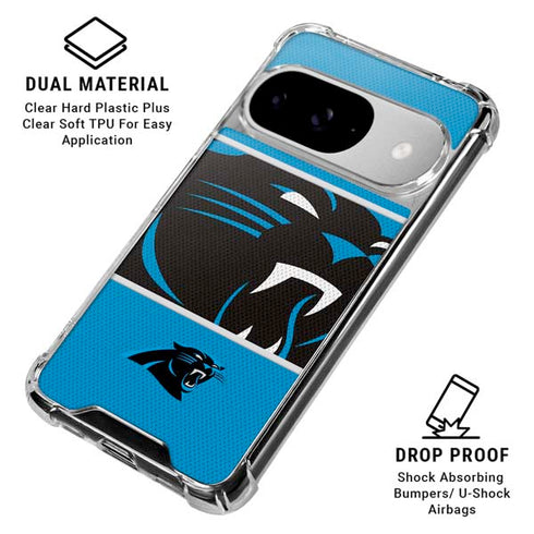 NFL Carolina Panthers Zone Block Google Pixel 10 Clear Case
