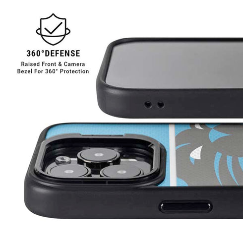NFL Carolina Panthers Zone Block iPhone 14 Pro Kickstand Case