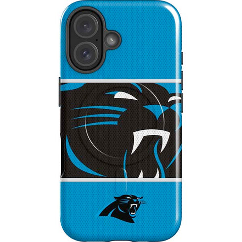 NFL Carolina Panthers Zone Block iPhone 16 Magsafe Impact Case