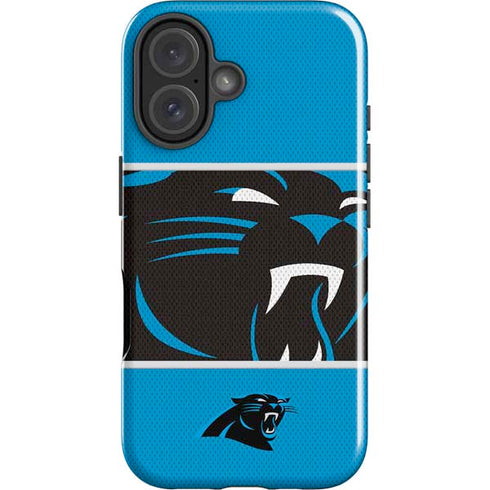 NFL Carolina Panthers Zone Block iPhone 16 Plus Impact Case