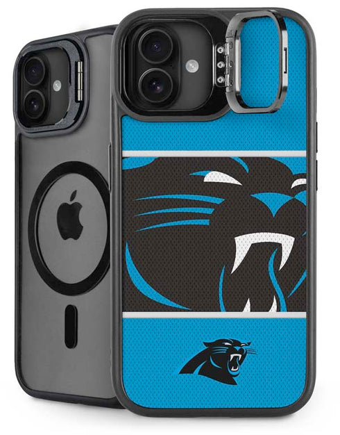 NFL Carolina Panthers Zone Block iPhone 16 Plus Kickstand Case