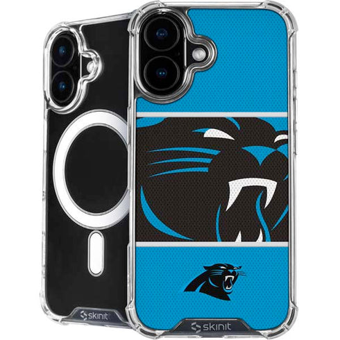 NFL Carolina Panthers Zone Block iPhone 16 Plus MagSafe Case