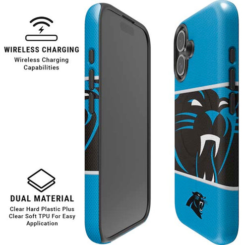 NFL Carolina Panthers Zone Block iPhone 16 Plus Magsafe Impact Case