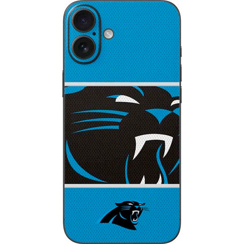 NFL Carolina Panthers Zone Block iPhone 16 Plus Skin