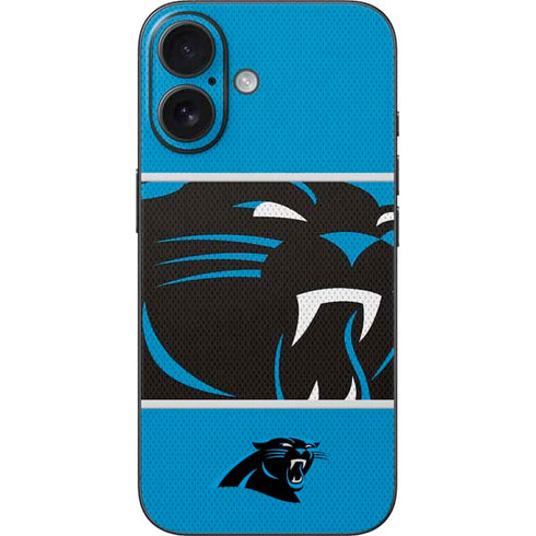 NFL Carolina Panthers Zone Block iPhone 16 Skin