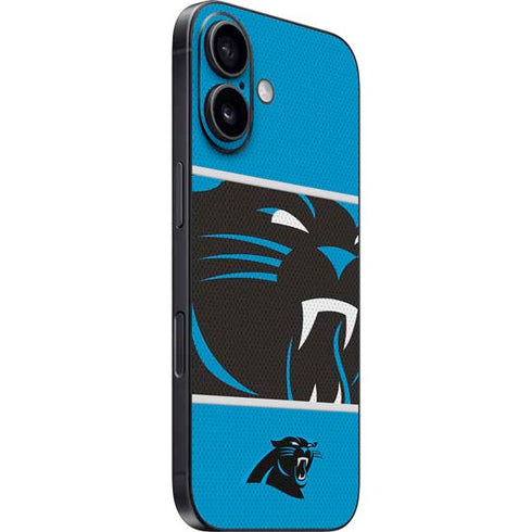 NFL Carolina Panthers Zone Block iPhone 16 Skin