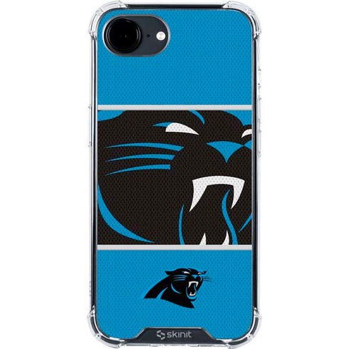 NFL Carolina Panthers Zone Block iPhone 16e Clear Case