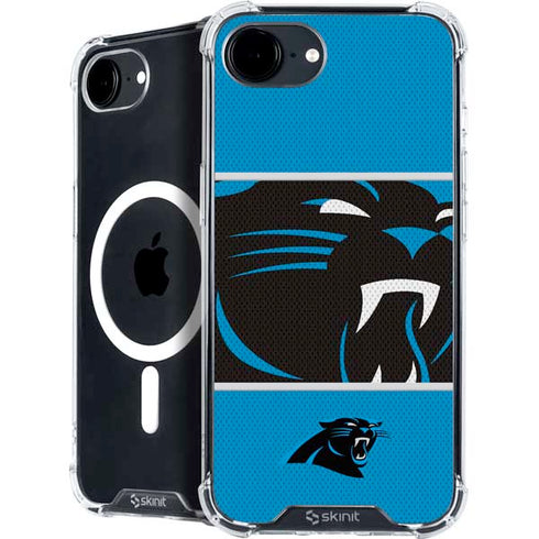 NFL Carolina Panthers Zone Block iPhone 16e MagSafe Case