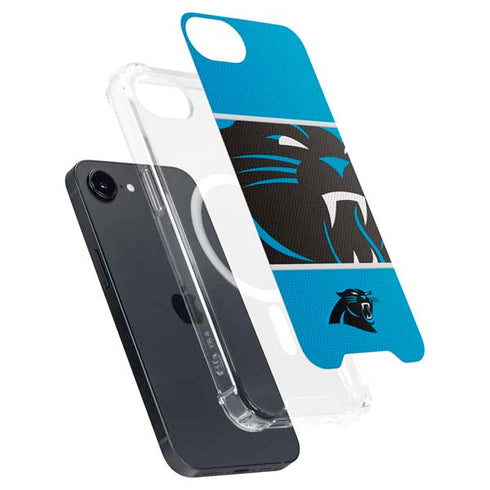 NFL Carolina Panthers Zone Block iPhone 16e MagSafe Case