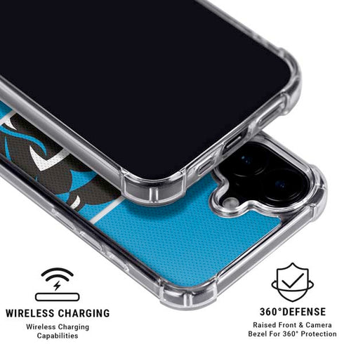 NFL Carolina Panthers Zone Block iPhone 17 Clear Case