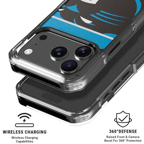 NFL Carolina Panthers Zone Block iPhone 18 Pro Clear Case