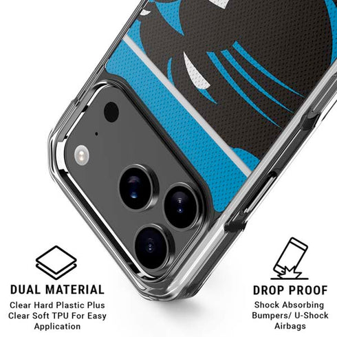 NFL Carolina Panthers Zone Block iPhone 18 Pro Clear Case