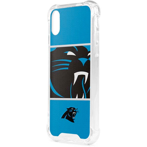 NFL Carolina Panthers Zone Block iPhone XS Clear Case