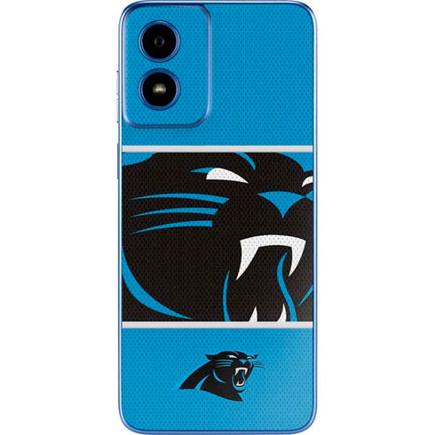 NFL Carolina Panthers Zone Block Moto G Play 4G (2024) Skin