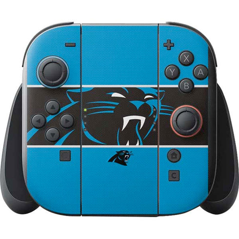 NFL Carolina Panthers Zone Block Nintendo Switch 2 (2025) with Joy-Con Skin