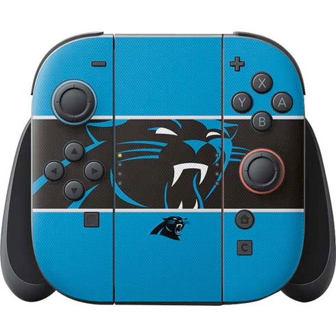 NFL Carolina Panthers Zone Block Nintendo Switch 2 (2025) Joy-Con Controller Skin