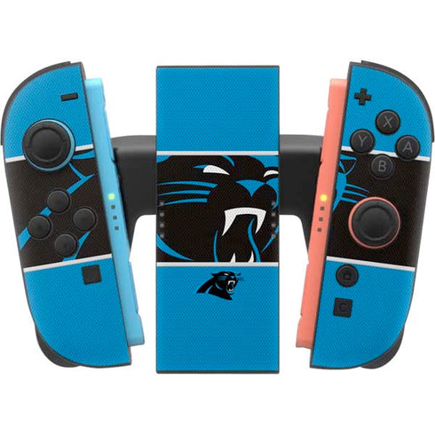 NFL Carolina Panthers Zone Block Nintendo Switch 2 (2025) Joy-Con Controller Skin