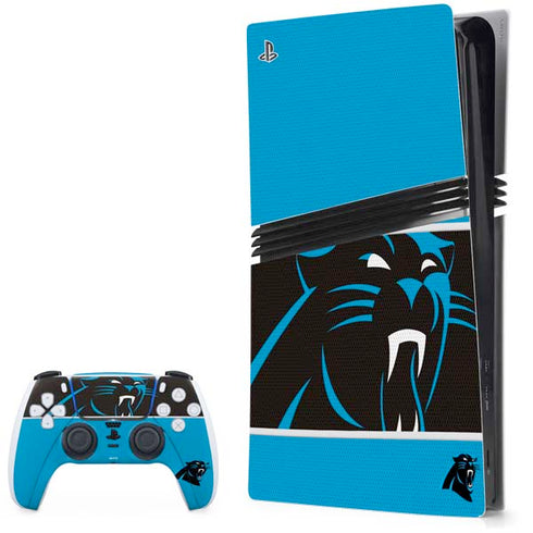 NFL Carolina Panthers Zone Block PS5 Pro Bundle Skin