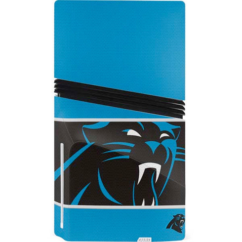 NFL Carolina Panthers Zone Block PS5 Pro Disk Console Skin