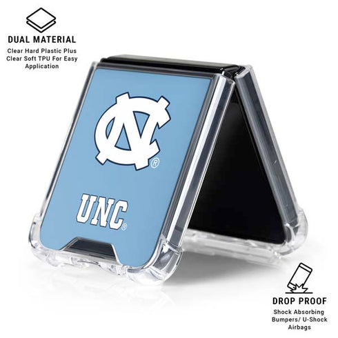 University of North Carolina UNC Galaxy Z Flip6 Clear Case