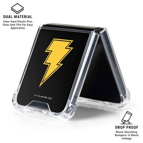 DC Comics Black Adam Classic Logo Galaxy Z Flip6 Clear Case