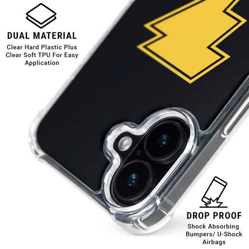 DC Comics Black Adam Classic Logo iPhone 16 Plus Clear Case