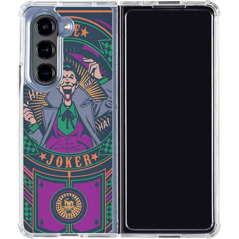 DC Comics The Joker Casino Chip Galaxy Z Fold5 5G Clear Case