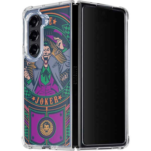 DC Comics The Joker Casino Chip Galaxy Z Fold5 5G Clear Case