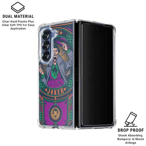 DC Comics The Joker Casino Chip Galaxy Z Fold6 Clear Case