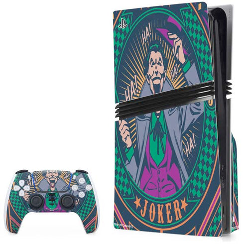 DC Comics The Joker Casino Chip PS5 Pro Disk Bundle Skin