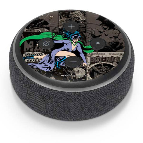 DC Comics Catwoman Vintage Action Pose Pattern Amazon Echo Dot Skin