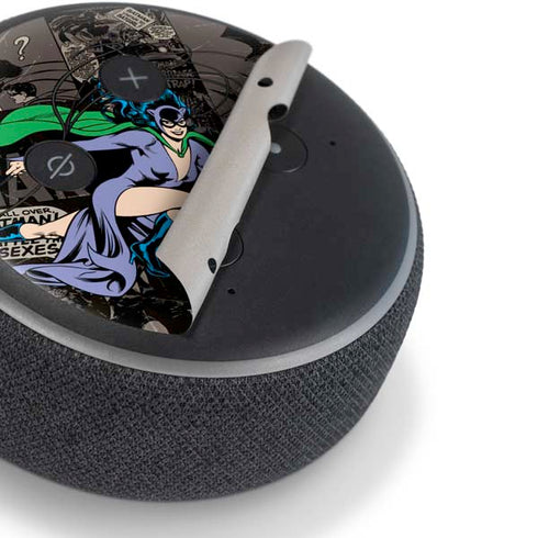 DC Comics Catwoman Vintage Action Pose Pattern Amazon Echo Dot Skin