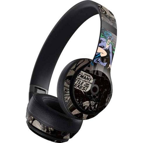 DC Comics Catwoman Vintage Action Pose Pattern Beats Studio Pro Wireless Headphones Skin
