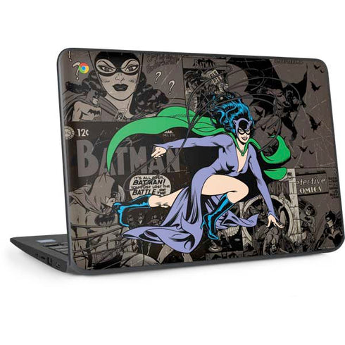 DC Comics Catwoman Vintage Action Pose Pattern HP Chromebook Skin